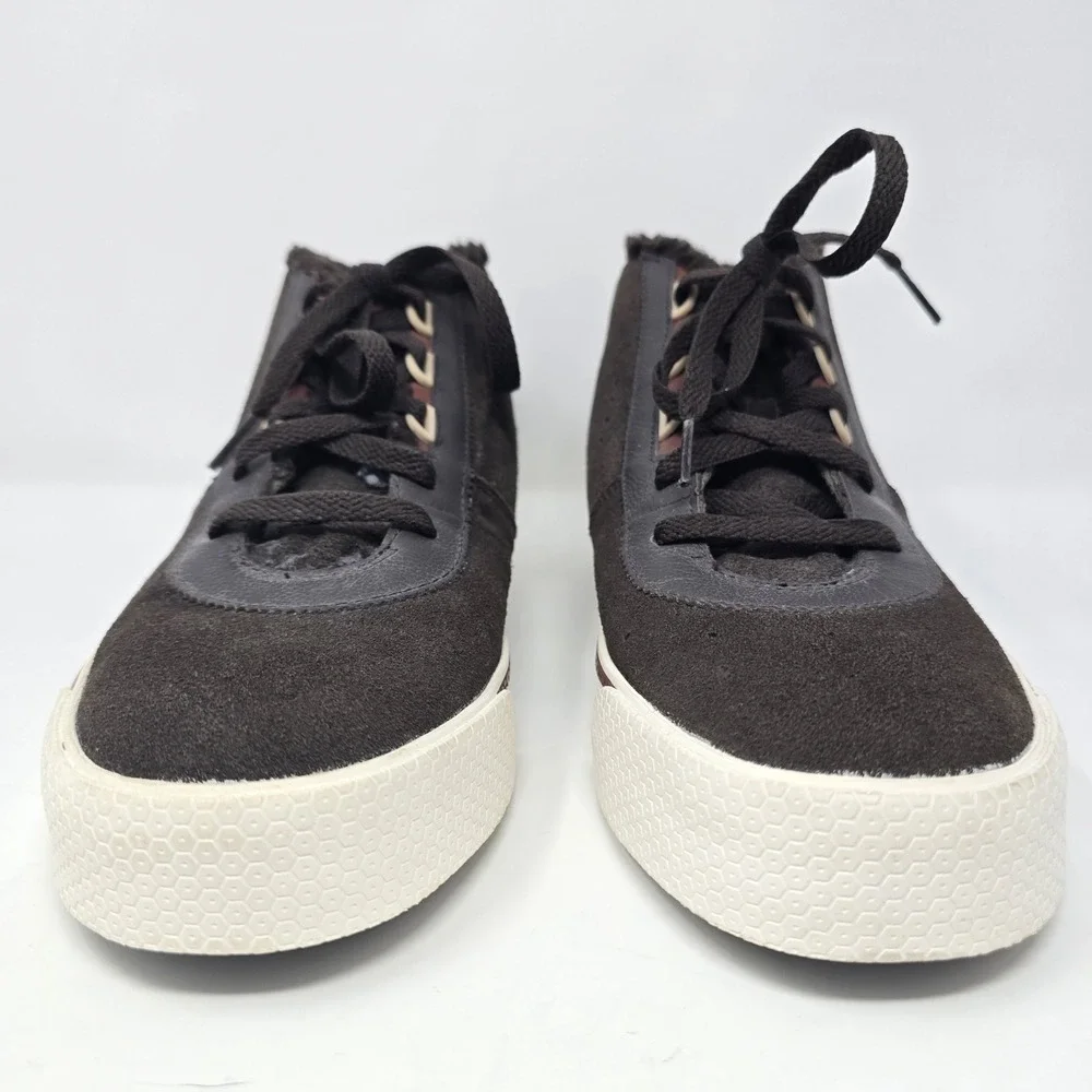Nike Toki Premium FB Baroque Brown Suede Fur Lined Mid Top Sneakers 10